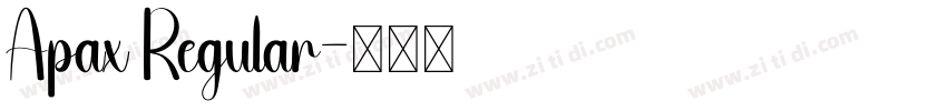 Apax Regular字体转换
